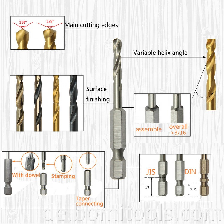 hex shank drill bit